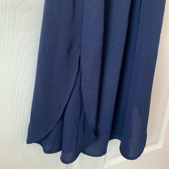 Navy Blue Boho Dress Sz Small - Picture 4 of 15